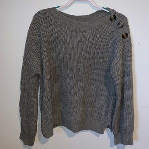 Knit sweater (gray with buttons)